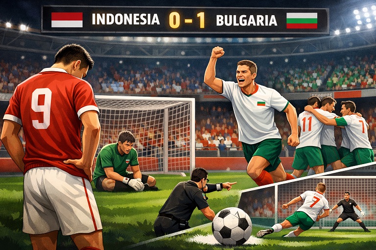 Indonesia kalah tipis dari Bulgaria