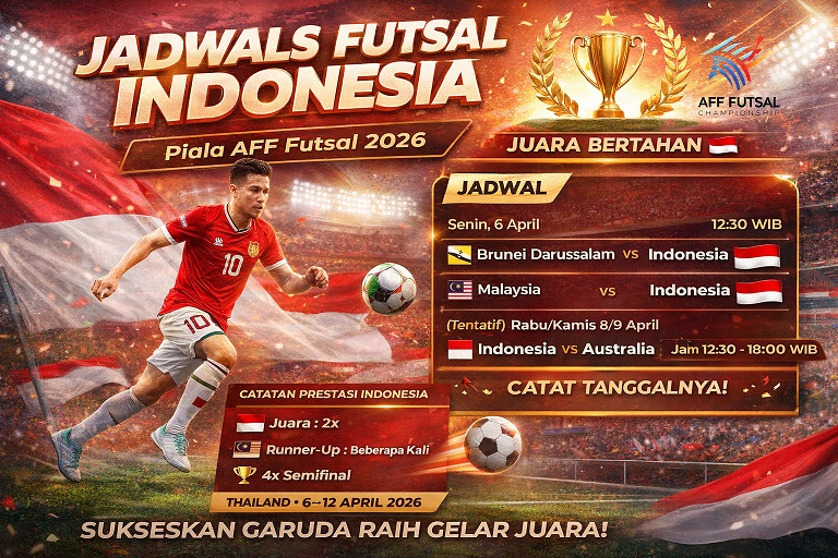 jadwal futsal timnas indonesia aff 2026