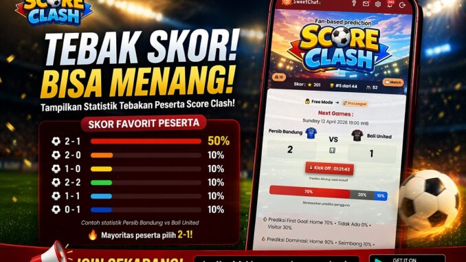 Score Clash Persib vs Bali United